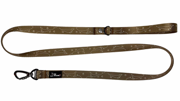 SMYCZ MIEJSKA DLA PSA O DOGGY BROWN 250CM / 2CM